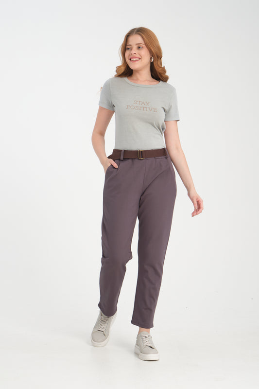 Antrasit, Beli Kemerli, Lastikli, Cepli, Havuç Pantolon