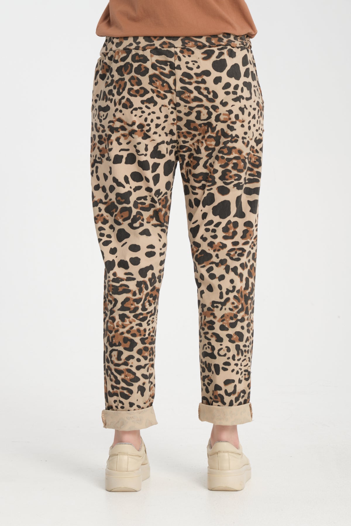 Camel, Leopar Desenli, Beli Lastikli, Cepli, Jogger Pantolon