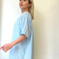 Açık Mavi, %100 Pamuk Bluz