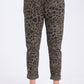 Haki, Leopar Desenli, Beli Lastikli, Cepli, Jogger Pantolon