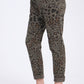 Haki, Leopar Desenli, Beli Lastikli, Cepli, Jogger Pantolon