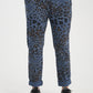Mavi, Leopar Desenli, Beli Lastikli, Cepli, Jogger Pantolon