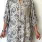 Bej, %100 Viskon, Yılan Derisi Desenli Gömlek
