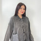 Antrasit, Önü İp Bağlamalı, Payetli Cepli, Yıkamalı, Pinterest Model Gömlek