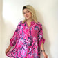 Pembe, %100 Viskon, Çiçek ve Karışık Şekilli, Payetli Gömlek