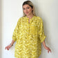 Sarı, %100 Viskon, Karışık Desenli Gömlek