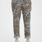 Gri, Leopar Desenli, Beli Lastikli, Cepli, Jogger Pantolon