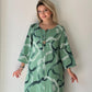 Yeşil, %100 Pamuk, Desenli Elbise