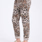 Bej, Leopar Desenli, Beli Lastikli, Cepli, Jogger Pantolon
