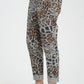 Gri, Leopar Desenli, Beli Lastikli, Cepli, Jogger Pantolon